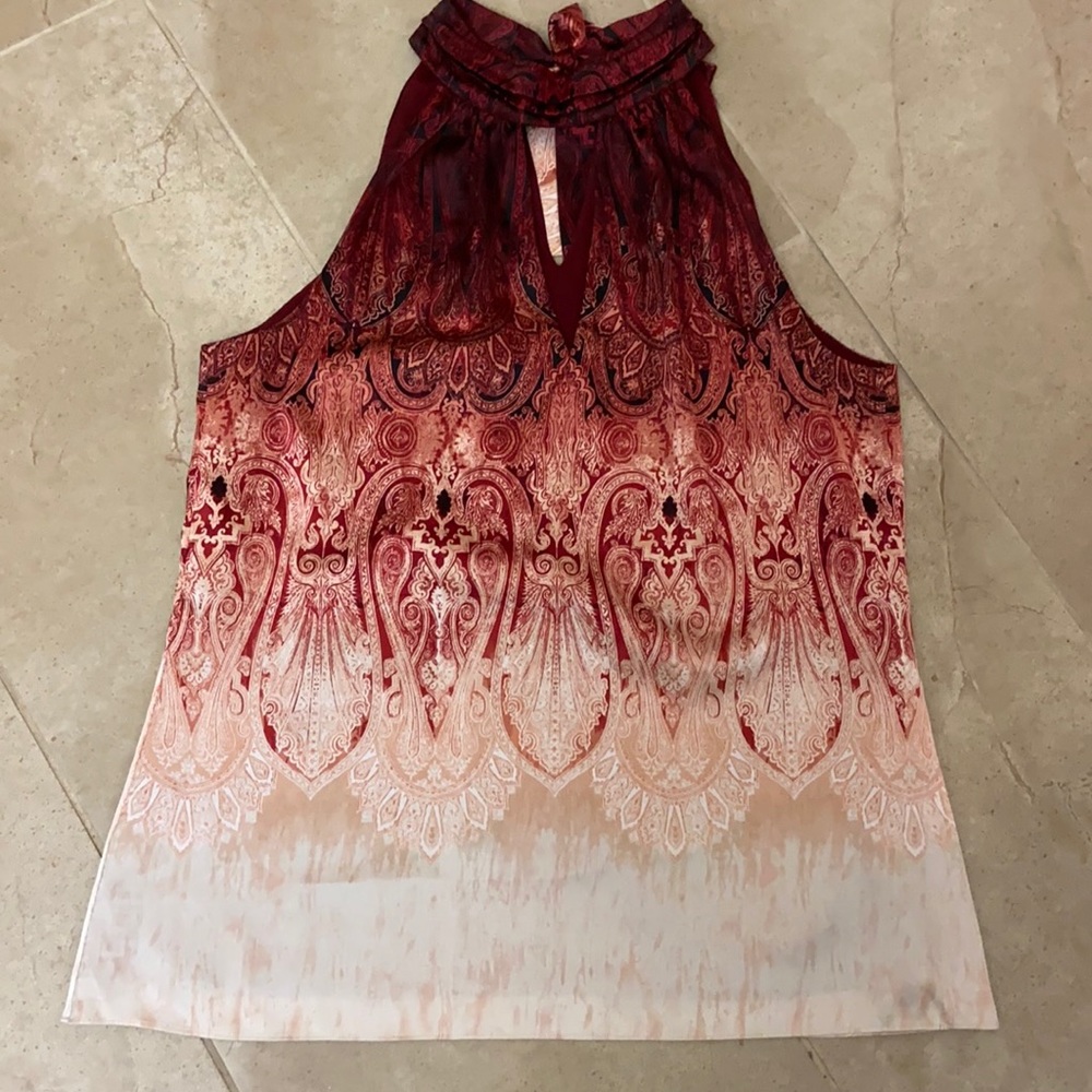 High-Neck Blouse with Tie-Back